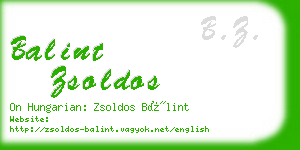 balint zsoldos business card